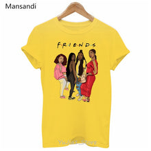 Load image into Gallery viewer, Vogue FRIENDS Tshirt femme Letter print graphic tees women melanin black girl Friends TV Show t-shirt Christmas cute pink tshirt
