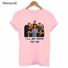 Load image into Gallery viewer, Vogue FRIENDS Tshirt femme Letter print graphic tees women melanin black girl Friends TV Show t-shirt Christmas cute pink tshirt