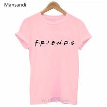Load image into Gallery viewer, Vogue FRIENDS Tshirt femme Letter print graphic tees women melanin black girl Friends TV Show t-shirt Christmas cute pink tshirt