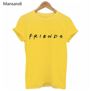 Vogue FRIENDS Tshirt femme Letter print graphic tees women melanin black girl Friends TV Show t-shirt Christmas cute pink tshirt