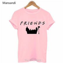 Load image into Gallery viewer, Vogue FRIENDS Tshirt femme Letter print graphic tees women melanin black girl Friends TV Show t-shirt Christmas cute pink tshirt