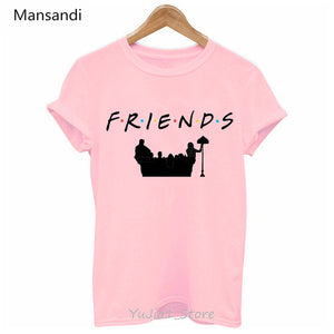 Vogue FRIENDS Tshirt femme Letter print graphic tees women melanin black girl Friends TV Show t-shirt Christmas cute pink tshirt