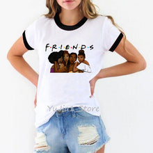 Load image into Gallery viewer, Vogue FRIENDS Tshirt femme Letter print graphic tees women melanin black girl Friends TV Show t-shirt Christmas cute pink tshirt
