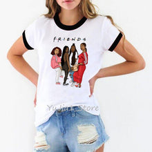 Load image into Gallery viewer, Vogue FRIENDS Tshirt femme Letter print graphic tees women melanin black girl Friends TV Show t-shirt Christmas cute pink tshirt