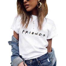 Load image into Gallery viewer, Vogue FRIENDS Tshirt femme Letter print graphic tees women melanin black girl Friends TV Show t-shirt Christmas cute pink tshirt