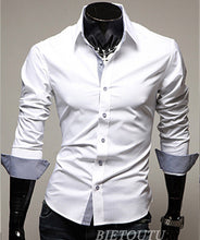 Load image into Gallery viewer, New Fashion Men&#39;s Luxury Stylish Casual Dress Shirts Long Sleeve Slim Fit Shirt Men Slim Casual Shirt