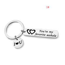 Load image into Gallery viewer, Custom Keyring Engraved Thank for All The Orgasms I Love You Key Ring Couple Keychain Jewelry Gifts Give To My Boyfriend Husband