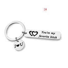 Load image into Gallery viewer, Custom Keyring Engraved Thank for All The Orgasms I Love You Key Ring Couple Keychain Jewelry Gifts Give To My Boyfriend Husband