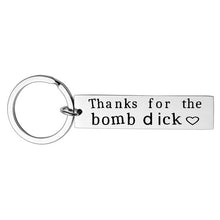 Load image into Gallery viewer, Custom Keyring Engraved Thank for All The Orgasms I Love You Key Ring Couple Keychain Jewelry Gifts Give To My Boyfriend Husband