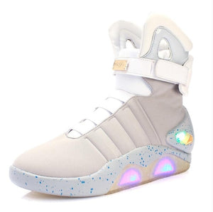 7ipupas New Men Boots USB Rechargeable Glowing Sneaker air mag Boots for Man Women Party Shoes Back to Future Boots