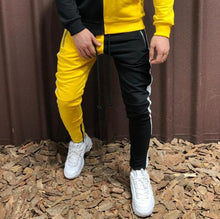 Load image into Gallery viewer, Two Pieces Set Men Half Black Half White Men&#39;s Sports Suit Autumn Winter Pant Sweatshirt Male Hoody Tracksuit Sweatsuit Outfit