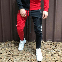 Load image into Gallery viewer, Two Pieces Set Men Half Black Half White Men&#39;s Sports Suit Autumn Winter Pant Sweatshirt Male Hoody Tracksuit Sweatsuit Outfit