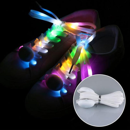 Colorful LED Sport Shoe Laces Luminous Shoelaces Glow Shoe Strings Round Flash Light Shoelaces No Tie Lazy Shoe Laces  #3
