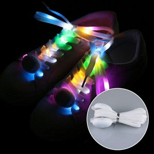 Colorful LED Sport Shoe Laces Luminous Shoelaces Glow Shoe Strings Round Flash Light Shoelaces No Tie Lazy Shoe Laces  #3