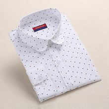 Load image into Gallery viewer, Dioufond White Navy Lips Print Women Blouses Long Sleeve Ladies Office Blouse Shirt  Casual Button Down Blusa 2017 Spring