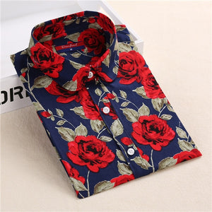 Dioufond White Navy Lips Print Women Blouses Long Sleeve Ladies Office Blouse Shirt  Casual Button Down Blusa 2017 Spring