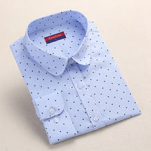 Load image into Gallery viewer, Dioufond White Navy Lips Print Women Blouses Long Sleeve Ladies Office Blouse Shirt  Casual Button Down Blusa 2017 Spring