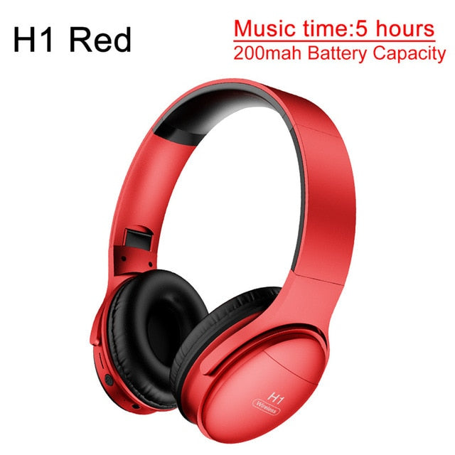 AWI H1 Pro Bluetooth Headphones Wireless Earphone Over-ear Noise HiFi Stereo Canceling Gaming Headset with Mic Support TF Card
