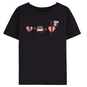 Nutella Kawaii Print T Shirt Women 90s Harajuku Ullzang Fashion T-shirt Graphic Cute Cartoon Tshirt Korean Style Top Tees Female
