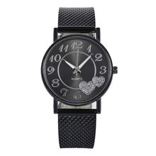 Load image into Gallery viewer, Fashion Women watches Ladies watch Silver Gold Heart Dial Silicone mesh belt Wrist Watch часы женские reloj mujer montre femme/d