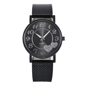 Fashion Women watches Ladies watch Silver Gold Heart Dial Silicone mesh belt Wrist Watch часы женские reloj mujer montre femme/d