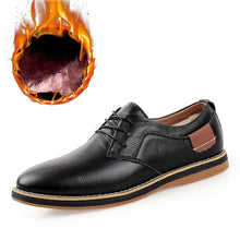 Load image into Gallery viewer, Merkmak Oxford Genuine Leather Dress Shoes Men Classic Lace-Up Winter Spring Office Walking Footwear Big Size 48 Flats Male