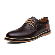 Load image into Gallery viewer, Merkmak Oxford Genuine Leather Dress Shoes Men Classic Lace-Up Winter Spring Office Walking Footwear Big Size 48 Flats Male