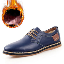 Load image into Gallery viewer, Merkmak Oxford Genuine Leather Dress Shoes Men Classic Lace-Up Winter Spring Office Walking Footwear Big Size 48 Flats Male