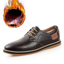 Load image into Gallery viewer, Merkmak Oxford Genuine Leather Dress Shoes Men Classic Lace-Up Winter Spring Office Walking Footwear Big Size 48 Flats Male