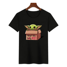 Load image into Gallery viewer, 2019 Women The Mandalorian Baby Yoda Star Wars Print T-Shirt Harajuku Graphic Tees Tshirts Female Summer T-shirt  Women Tops