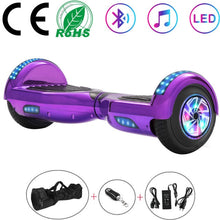 Load image into Gallery viewer, 6.5 Inch Self-Balancing Scooters Cheap LED Electric Scooters Two Wheels Balance Skateboard Hoverboard Bluetooth+Remote Key+Bag