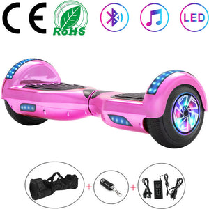 6.5 Inch Self-Balancing Scooters Cheap LED Electric Scooters Two Wheels Balance Skateboard Hoverboard Bluetooth+Remote Key+Bag