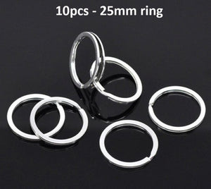 Silver Plated Metal Blank Keyring Keychain Split Ring Keyfob Key Holder Rings Women Men DIY Key Chains Accessories