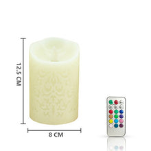 Load image into Gallery viewer, Flameless Electronic Candle Night Light LED Candle With RGB Remote Control Wax Candle For Christmas New Year Wedding Decoration