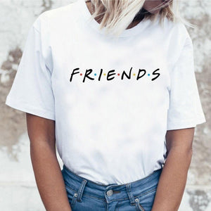 Harujuku Kawaii Friends Tv TShirt Women Korean Style Fashion T-shirt Ulzzang 90s Graphic Friends Tv Show T Shirt Top Tees Female