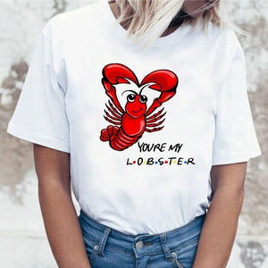 Harujuku Kawaii Friends Tv TShirt Women Korean Style Fashion T-shirt Ulzzang 90s Graphic Friends Tv Show T Shirt Top Tees Female