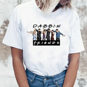 Harujuku Kawaii Friends Tv TShirt Women Korean Style Fashion T-shirt Ulzzang 90s Graphic Friends Tv Show T Shirt Top Tees Female