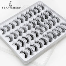 Load image into Gallery viewer, SEXYSHEEP 2/8/20 pairs 15-20mm natural 3D false eyelashes fake lashes makeup kit Mink Lashes extension mink eyelashes maquiagem