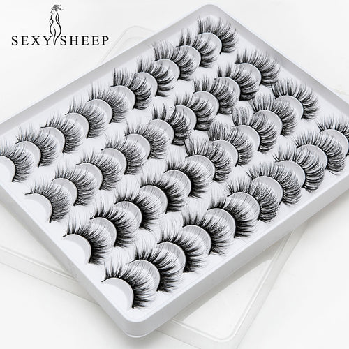 SEXYSHEEP 2/8/20 pairs 15-20mm natural 3D false eyelashes fake lashes makeup kit Mink Lashes extension mink eyelashes maquiagem