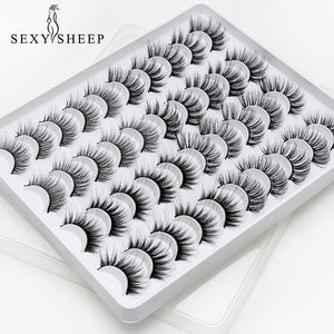SEXYSHEEP 2/8/20 pairs 15-20mm natural 3D false eyelashes fake lashes makeup kit Mink Lashes extension mink eyelashes maquiagem