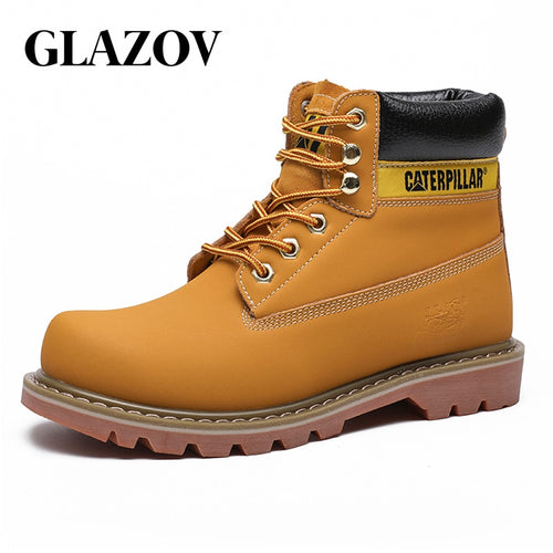 2019 Autumn NEW Men Boots Big Size 38-45 Vintage Brogue College Style Men Shoes Casual Fashion Lace-up High Boots For Man Brown
