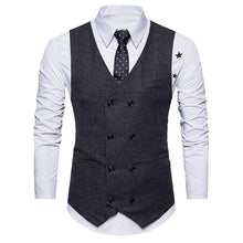 Load image into Gallery viewer, New 3 Pieces Business Blazer +Vest +Pants Suit Sets Men Autumn Fashion Solid Slim Wedding Set Vintage Classic Blazers Male