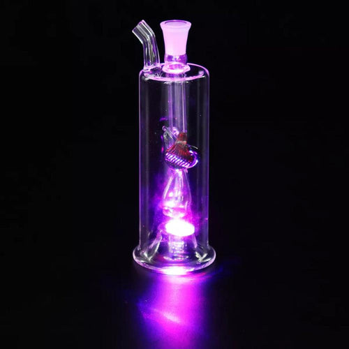 Tri color Led Light Glass Bottle Water Pipe Portable Smoking Hookah Hose Accessories For Smoking Metal Tube Filter Accessories