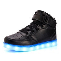 Load image into Gallery viewer, Adults Led USB Charging Glowing Sneakers Hook Loop Light up Footwear Unisex Fashion Luminous Casual Shoes For Men Dancing Shoes