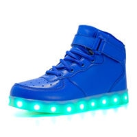 Load image into Gallery viewer, Adults Led USB Charging Glowing Sneakers Hook Loop Light up Footwear Unisex Fashion Luminous Casual Shoes For Men Dancing Shoes