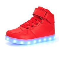 Load image into Gallery viewer, Adults Led USB Charging Glowing Sneakers Hook Loop Light up Footwear Unisex Fashion Luminous Casual Shoes For Men Dancing Shoes