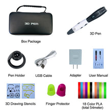 Load image into Gallery viewer, SMAFFOX 3D Pen With 12 Colors 54 Meter PLA Filament Printing Pen Support  ABS and PLA Kids Diy Drawing Pen With LCD Display