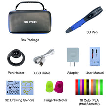 Load image into Gallery viewer, SMAFFOX 3D Pen With 12 Colors 54 Meter PLA Filament Printing Pen Support  ABS and PLA Kids Diy Drawing Pen With LCD Display