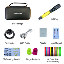 Load image into Gallery viewer, SMAFFOX 3D Pen With 12 Colors 54 Meter PLA Filament Printing Pen Support  ABS and PLA Kids Diy Drawing Pen With LCD Display