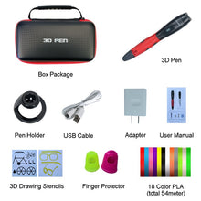 Load image into Gallery viewer, SMAFFOX 3D Pen With 12 Colors 54 Meter PLA Filament Printing Pen Support  ABS and PLA Kids Diy Drawing Pen With LCD Display